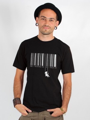Toonzshop Swing Barcode Printed Short Sleeve T-shirt T-Shirt Herren Schwarz | 5082RAYCO