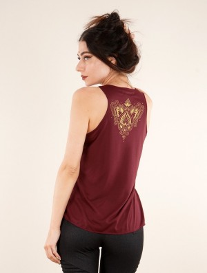 Toonzshop Talah Printed Tank Top Tanktop Damen Gold | 4985XVELI