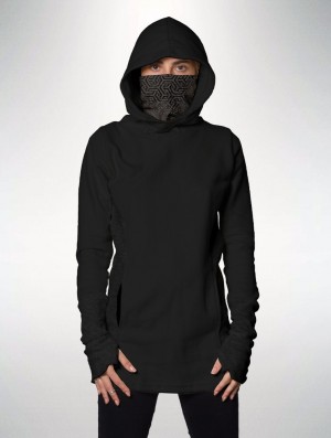 Toonzshop Tao Long Hoodie Hoodie Damen Schwarz | 4528KTHJO