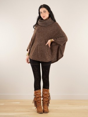 Toonzshop Taraka Poncho Ponchos Damen Braun | 6590ZYGXF