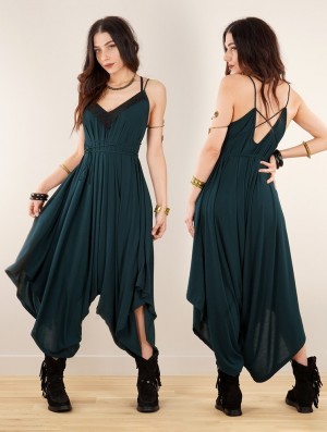 Toonzshop Topäaz Loose And Reversible Strappy Jumpsuit Jumpsuit Damen Teal | 4813EIJOU