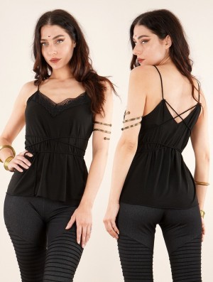 Toonzshop Topäaz Loose And Reversible Strappy Top Oberteile Damen Schwarz | 2549EHRMO