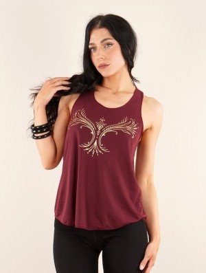 Toonzshop Vinga Printed Tank Top Tanktop Damen Gold | 8614CULRH