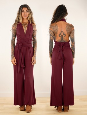Toonzshop Wakiza Infinity Jumpsuit Jumpsuit Damen Wine | 1756WNOSL