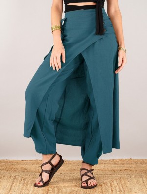 Toonzshop Wanda Harem Skirt Pants Rock Damen Dunkelblau | 4603REXOH