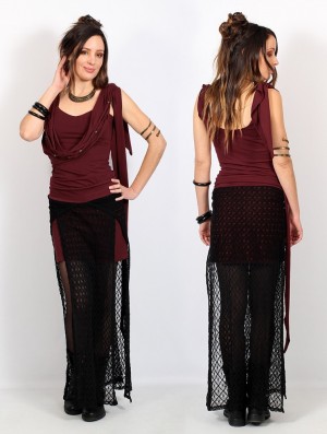 Toonzshop Yükäa Top Oberteile Damen Wine | 0854WKASJ