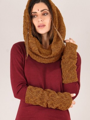 Toonzshop Yüm Crochet Arm Warmers Fingerless gloves-legwarmers Damen Rusty | 9087KECJA