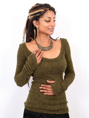 Toonzshop Ysïs Pullover Pullover Damen Grün | 7386BEGUT