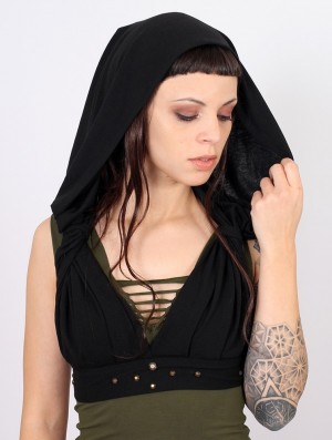 Toonzshop Yüzü Hooded Bra BHs Damen Schwarz | 0853IEAPX