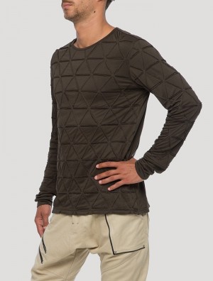Toonzshop Zentangle Long Sleeves T-shirt T-Shirt Herren Grün | 5974BQXYW